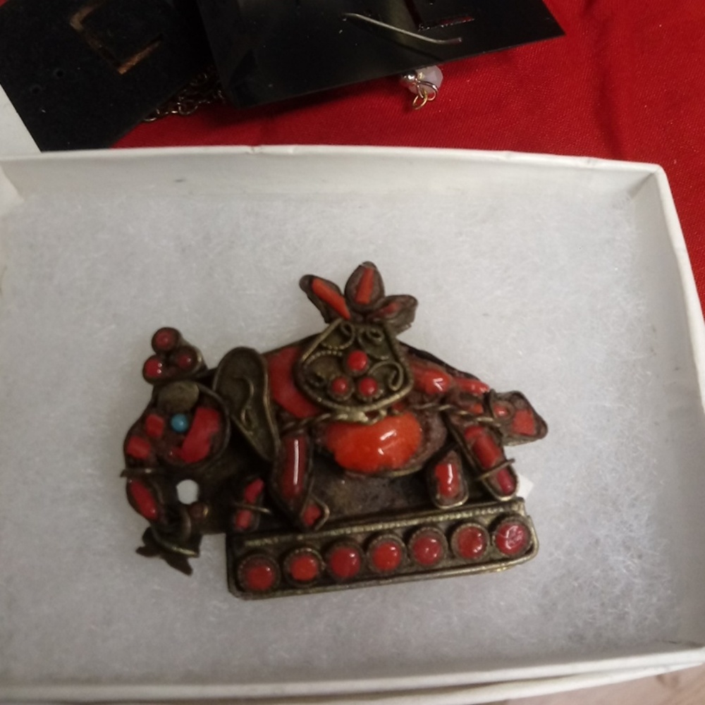 Pin or pendant.Elephant.